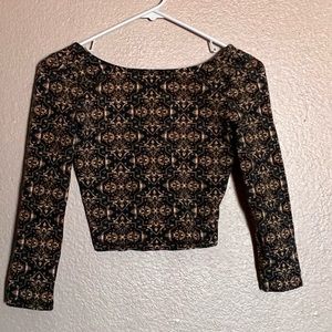 F21 crop 3/4 shirt